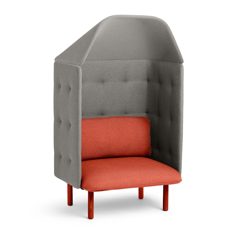 Brick + Gray QT Privacy Lounge Chair with Canopy,Brick,hi-res image number 0.0