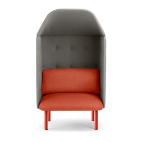 Brick + Gray QT Privacy Lounge Chair with Canopy