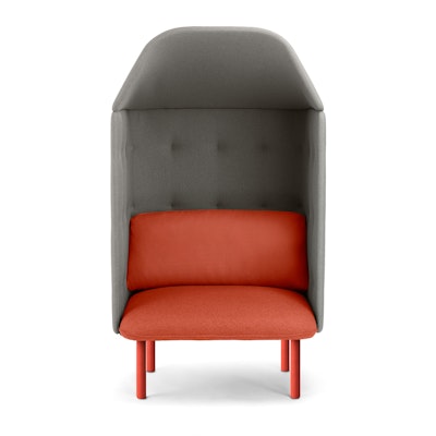 Brick + Gray QT Privacy Lounge Chair with Canopy,Brick,hi-res