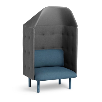 Dark Blue + Dark Gray QT Privacy Lounge Chair with Canopy