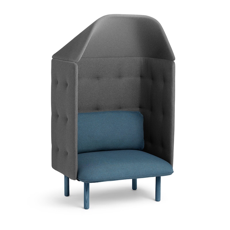 Dark Blue + Dark Gray QT Privacy Lounge Chair with Canopy,Dark Blue,hi-res image number 0.0