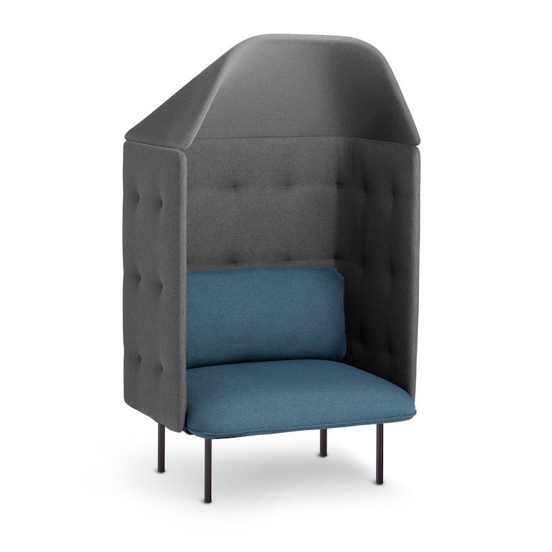 Dark Blue + Dark Gray QT Privacy Lounge Chair with Canopy,Dark Blue,hi-res image number 3.0