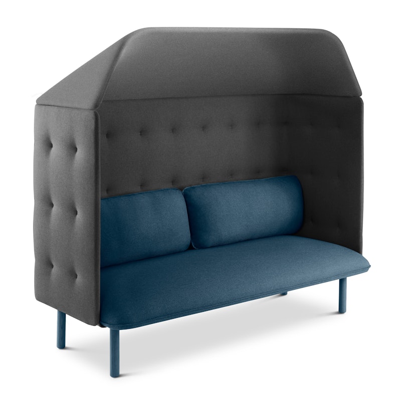 Dark Blue + Dark Gray QT Privacy Lounge Sofa with Canopy,Dark Blue,hi-res image number 0.0
