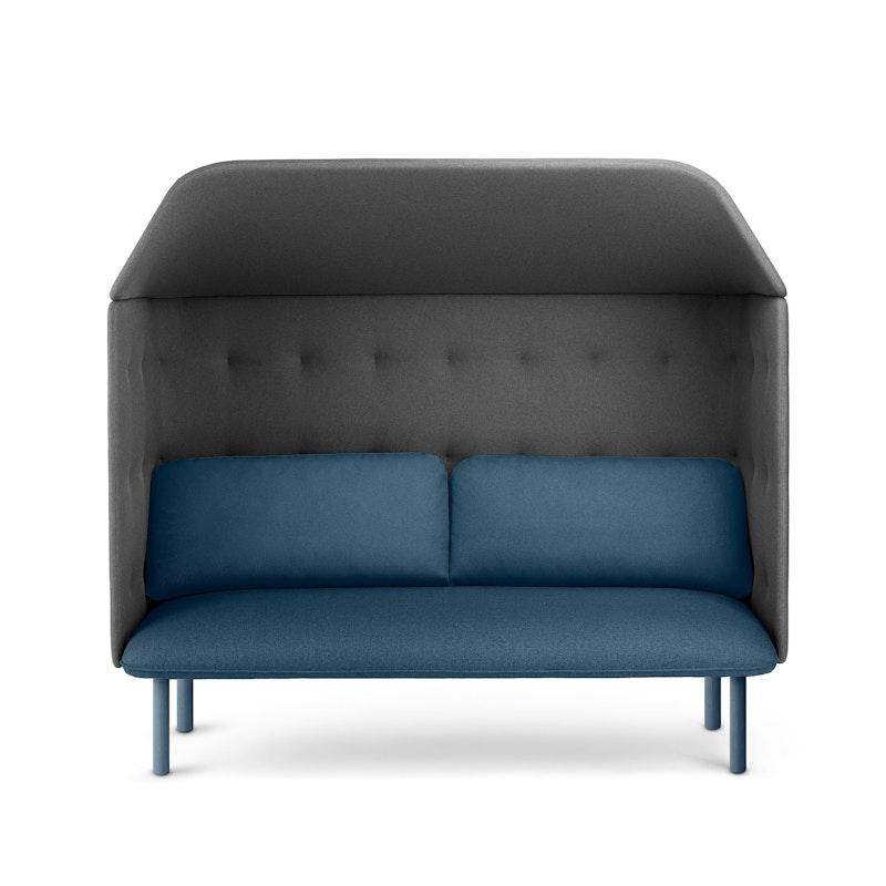 Dark Blue + Dark Gray QT Privacy Lounge Sofa with Canopy,Dark Blue,hi-res image number 1.0