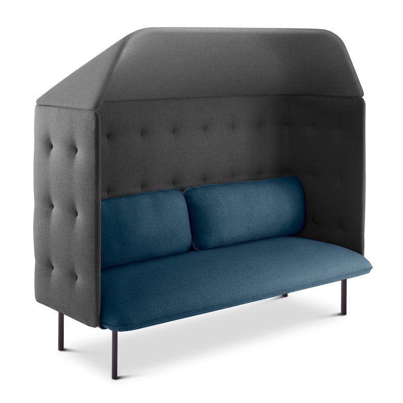 Dark Blue + Dark Gray QT Privacy Lounge Sofa with Canopy,Dark Blue,hi-res image number 3.0