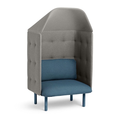 Dark Blue + Gray QT Privacy Lounge Chair with Canopy