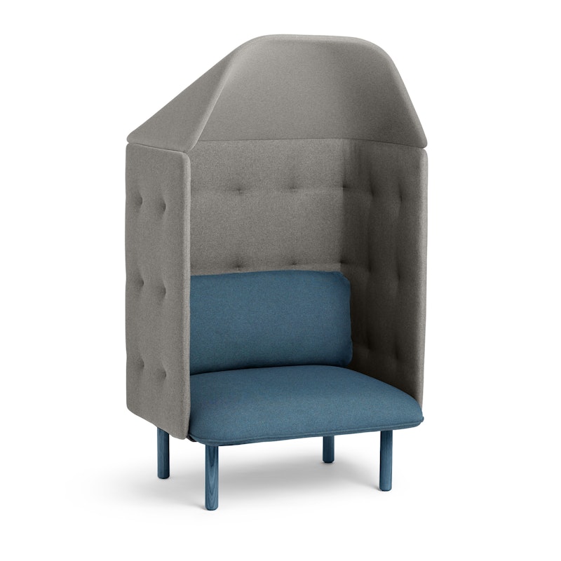 Dark Blue + Gray QT Privacy Lounge Chair with Canopy,Dark Blue,hi-res image number 0.0