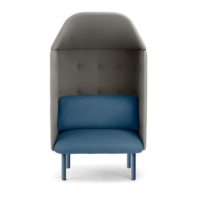Dark Blue + Gray QT Privacy Lounge Chair with Canopy,Dark Blue,hi-res