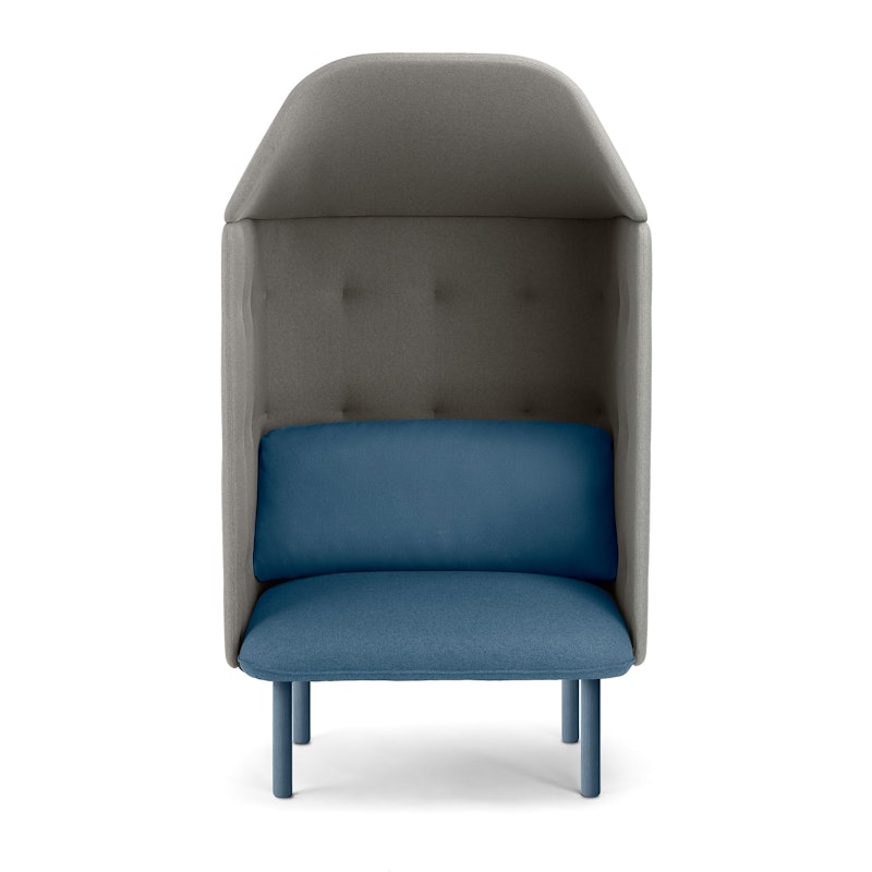 Dark Blue + Gray QT Privacy Lounge Chair with Canopy,Dark Blue,hi-res image number 1.0
