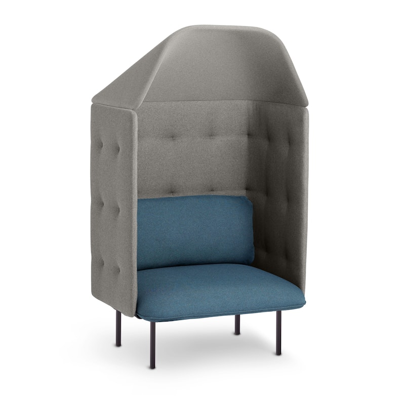Dark Blue + Gray QT Privacy Lounge Chair with Canopy,Dark Blue,hi-res image number 3.0