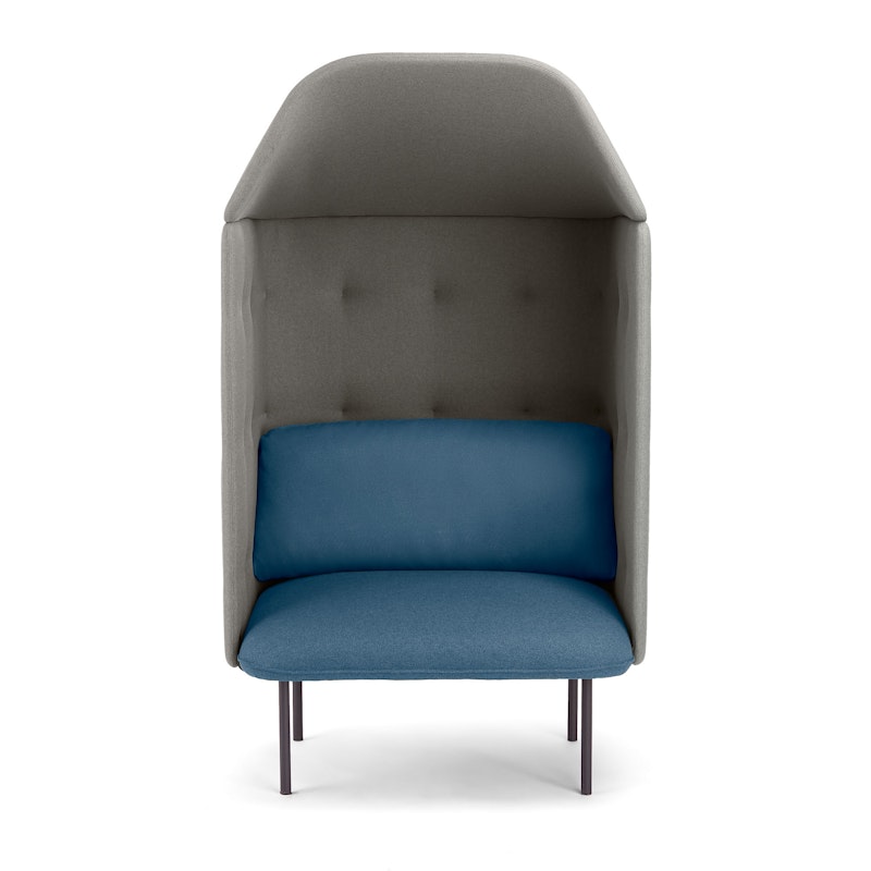 Dark Blue + Gray QT Privacy Lounge Chair with Canopy,Dark Blue,hi-res image number 4.0