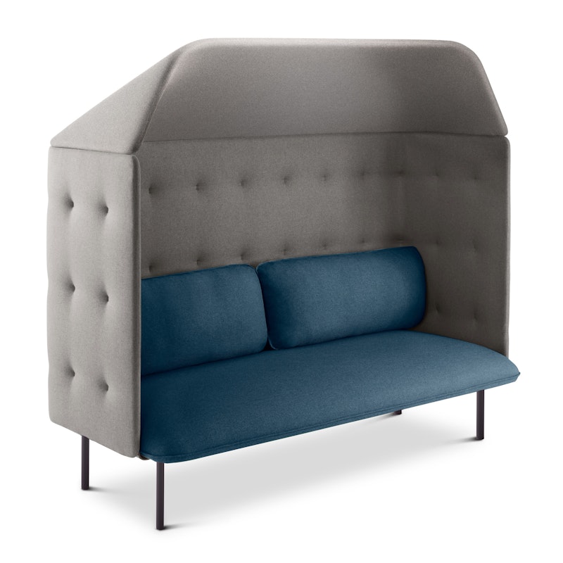 Dark Blue + Gray QT Privacy Lounge Sofa with Canopy,Dark Blue,hi-res image number 3.0