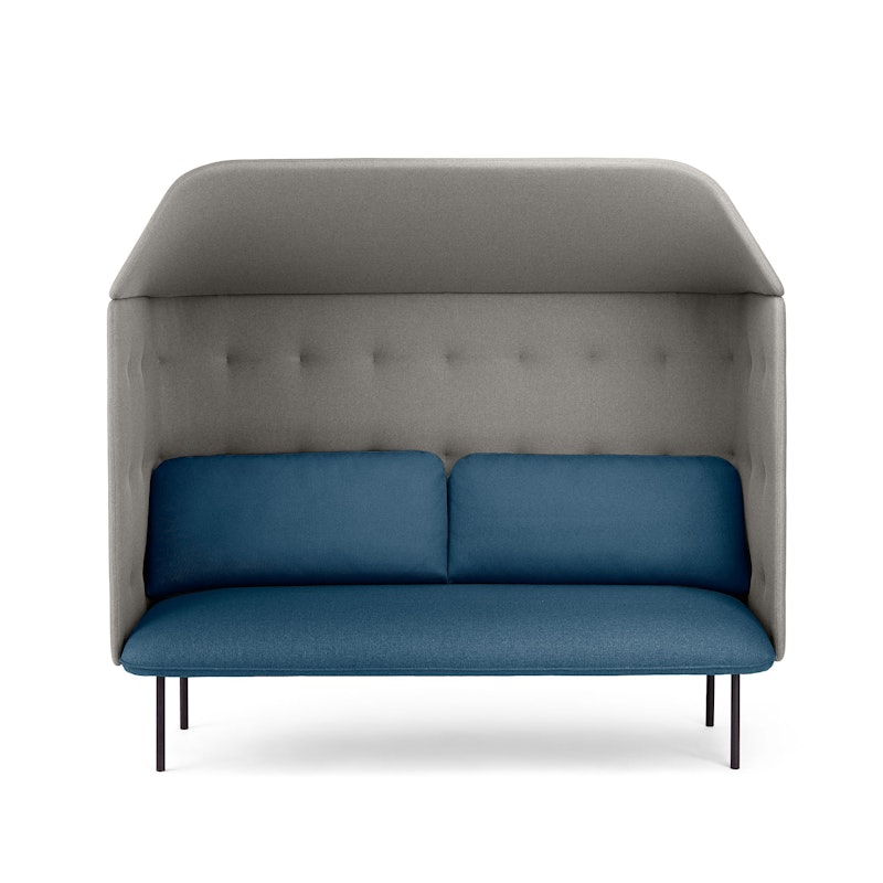 Dark Blue + Gray QT Privacy Lounge Sofa with Canopy,Dark Blue,hi-res image number 4.0