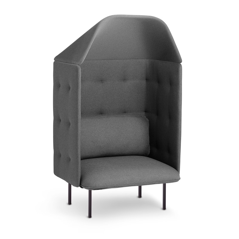 Dark Gray QT Privacy Lounge Chair with Canopy,Dark Gray,hi-res image number 4