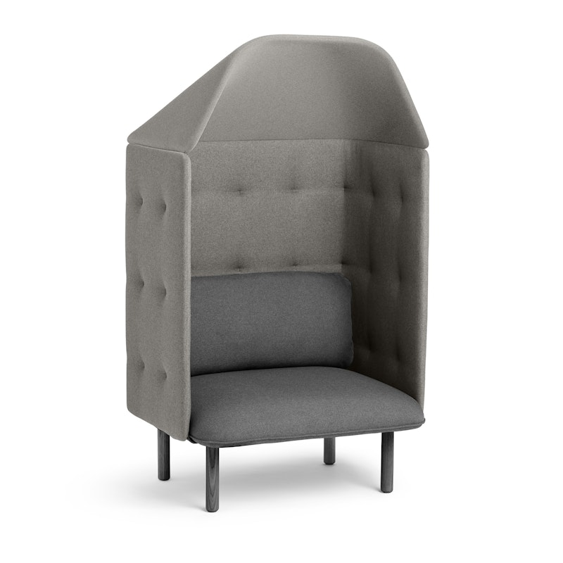 Dark Gray + Gray QT Privacy Lounge Chair with Canopy,Dark Gray,hi-res image number 0.0