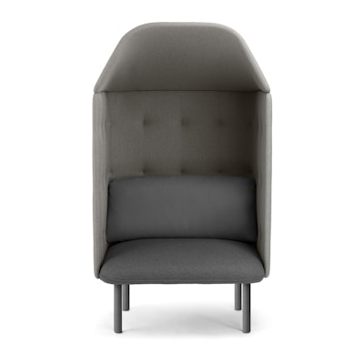 Dark Gray + Gray QT Privacy Lounge Chair with Canopy,Dark Gray,hi-res