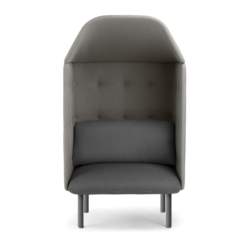 Dark Gray + Gray QT Privacy Lounge Chair with Canopy,Dark Gray,hi-res image number 2