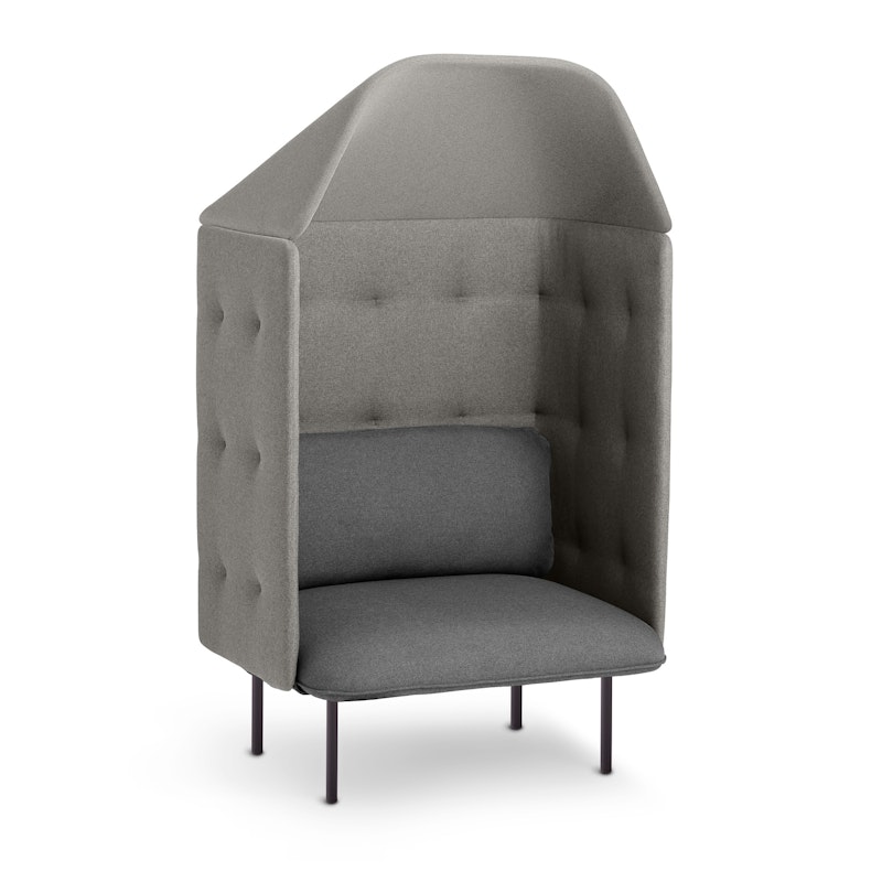 Dark Gray + Gray QT Privacy Lounge Chair with Canopy,Dark Gray,hi-res image number 3.0