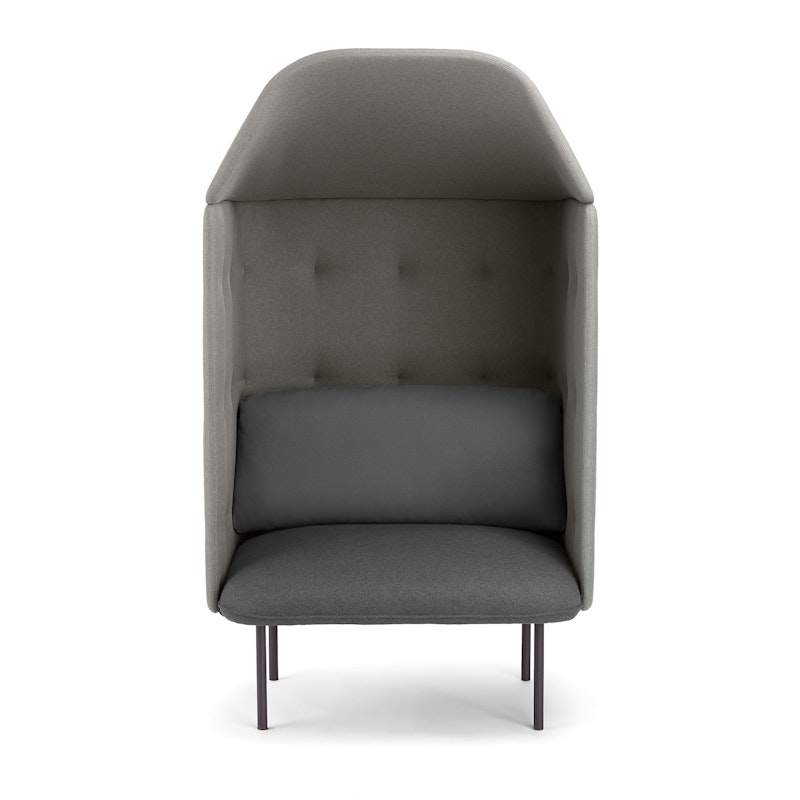 Dark Gray + Gray QT Privacy Lounge Chair with Canopy,Dark Gray,hi-res image number 4.0