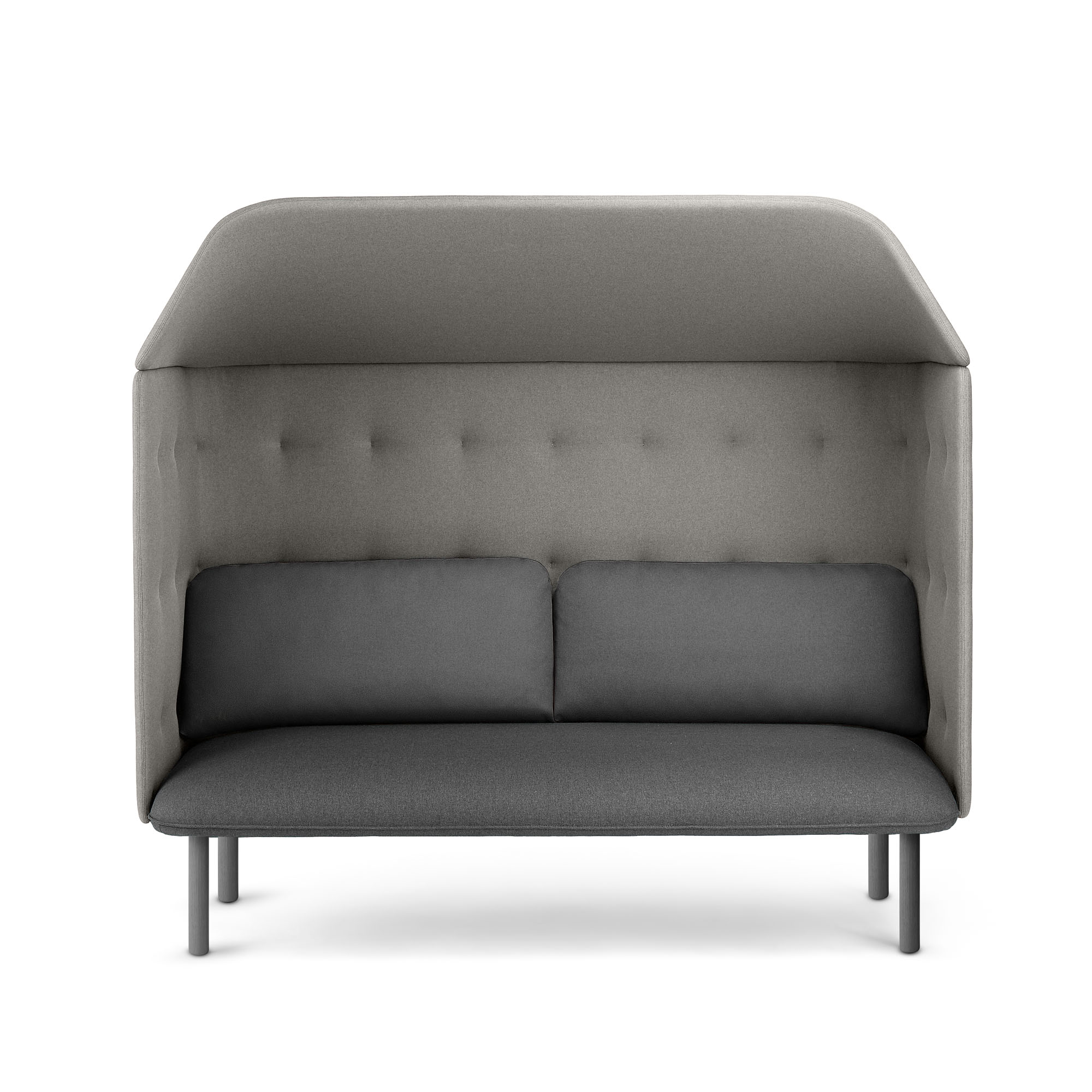 Dark Gray + Gray QT Privacy Lounge Sofa with Canopy,Dark Gray,hi-res