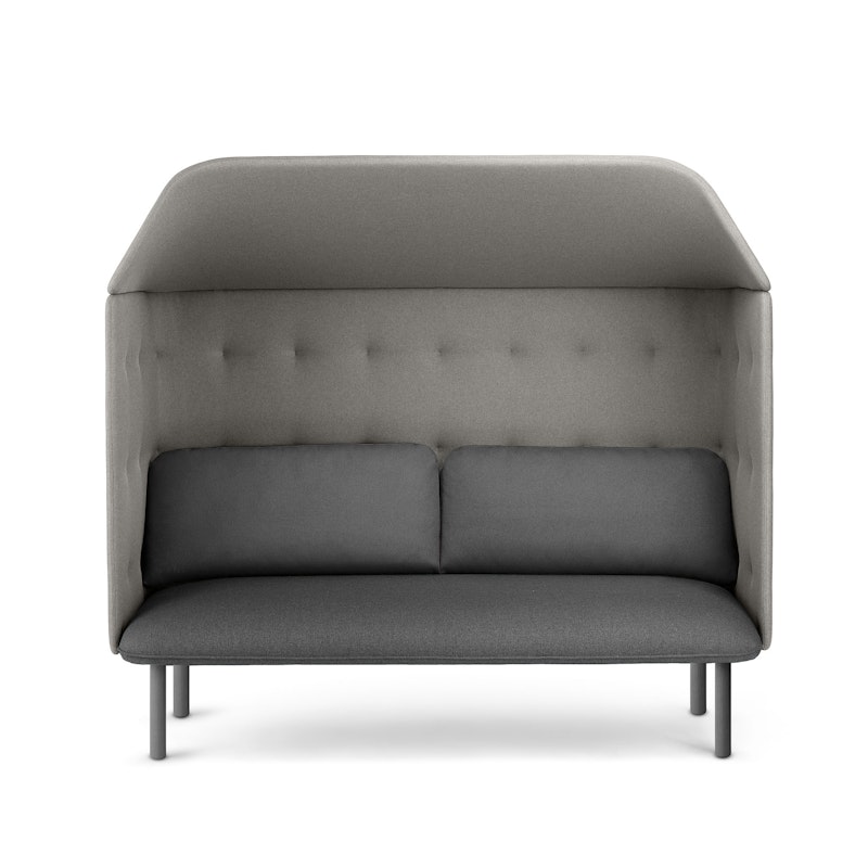 Dark Gray + Gray QT Privacy Lounge Sofa with Canopy,Dark Gray,hi-res image number 2