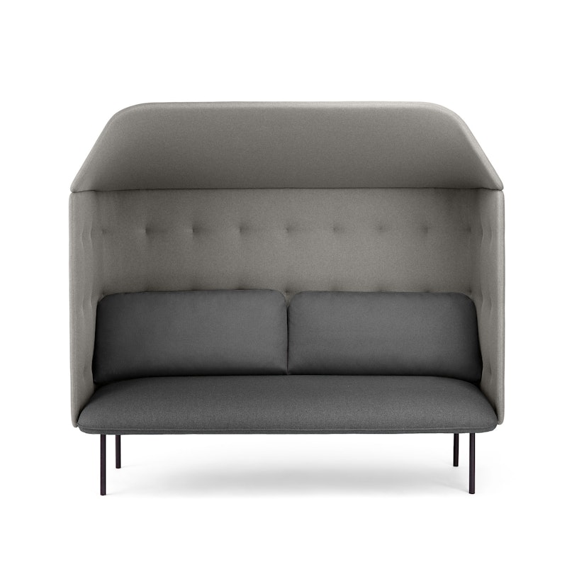 Dark Gray + Gray QT Privacy Lounge Sofa with Canopy,Dark Gray,hi-res image number 5