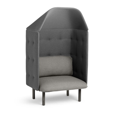 Gray + Dark Gray QT Privacy Lounge Chair with Canopy