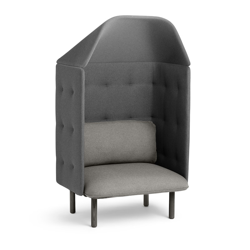 Gray + Dark Gray QT Privacy Lounge Chair with Canopy,Gray,hi-res image number 0.0