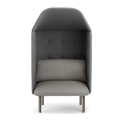 Gray + Dark Gray QT Privacy Lounge Chair with Canopy,Gray,hi-res