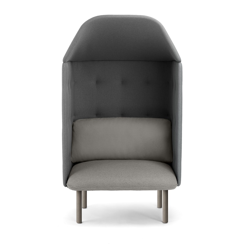 Gray + Dark Gray QT Privacy Lounge Chair with Canopy,Gray,hi-res image number 1.0