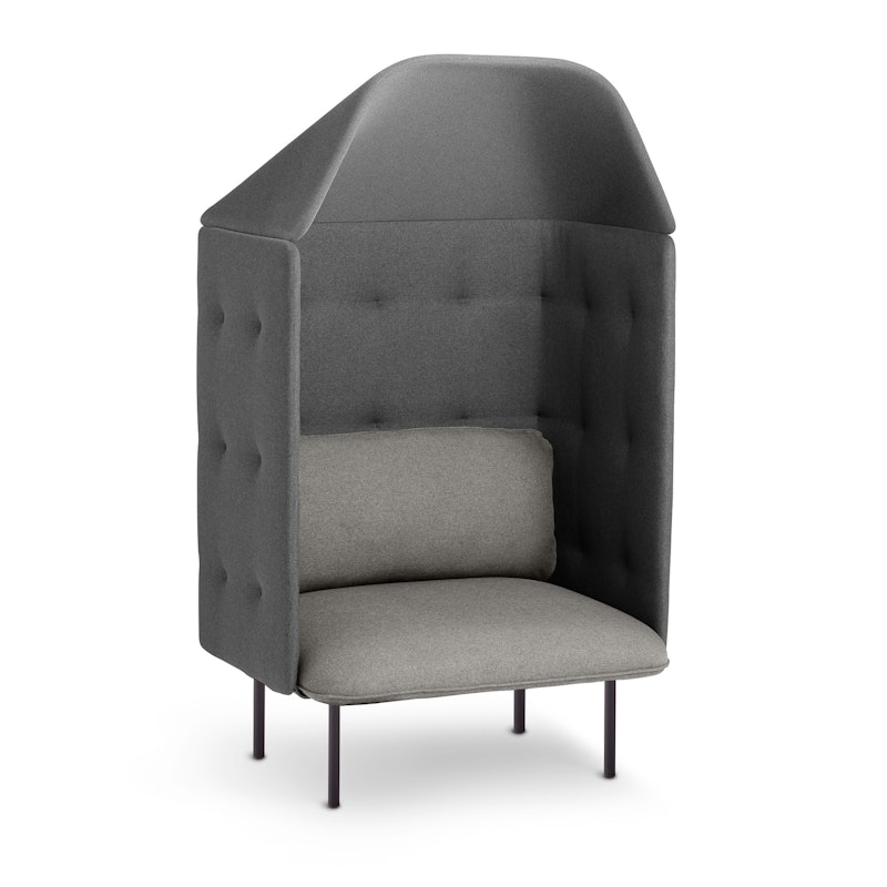 Gray + Dark Gray QT Privacy Lounge Chair with Canopy,Gray,hi-res image number 3.0