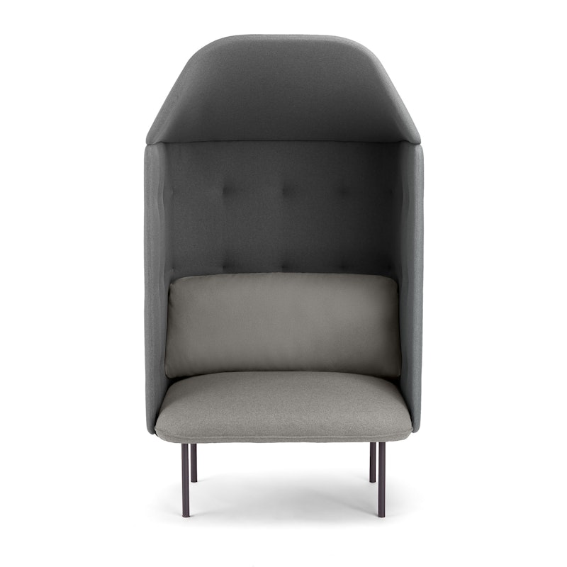 Gray + Dark Gray QT Privacy Lounge Chair with Canopy,Gray,hi-res image number 4.0