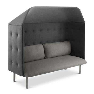 Gray + Dark Gray QT Privacy Lounge Sofa with Canopy