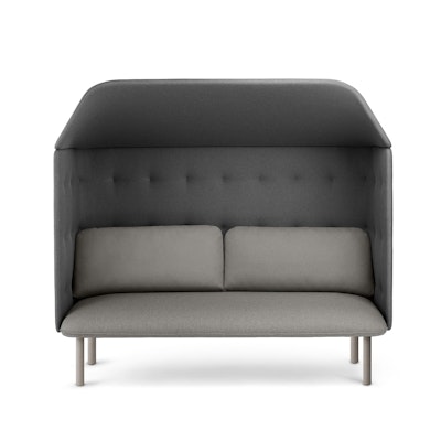 Gray + Dark Gray QT Privacy Lounge Sofa with Canopy,Gray,hi-res
