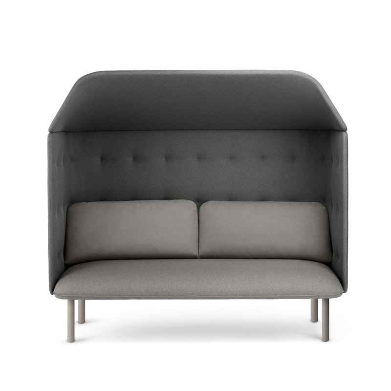 Gray + Dark Gray QT Privacy Lounge Sofa with Canopy,Gray,hi-res image number 1.0