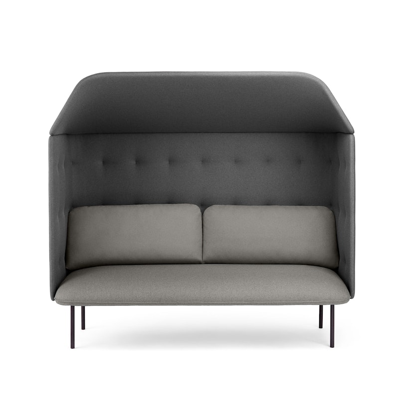 Gray + Dark Gray QT Privacy Lounge Sofa with Canopy,Gray,hi-res image number 4.0