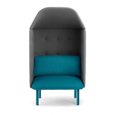 Teal + Dark Gray QT Privacy Lounge Chair with Canopy,Teal,hi-res