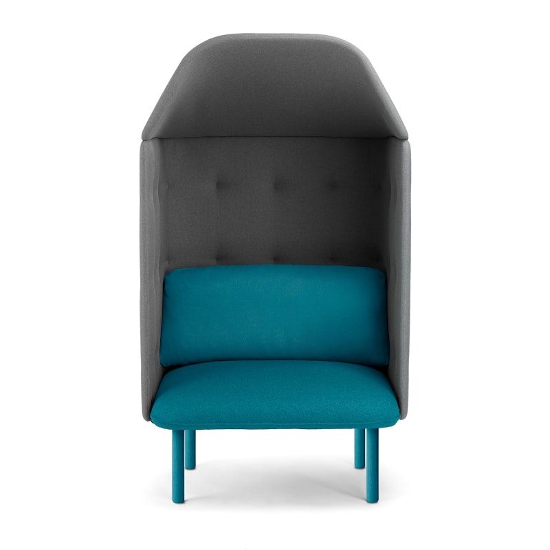 Teal + Dark Gray QT Privacy Lounge Chair with Canopy,Teal,hi-res image number 2