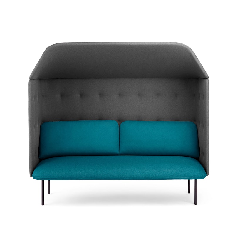 Teal + Dark Gray QT Privacy Lounge Sofa with Canopy,Teal,hi-res image number 4.0