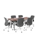 Series A Conference Table, Walnut, 72x36", Charcoal Legs,Walnut,hi-res