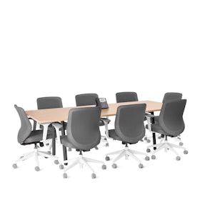 Series A Conference Table, Charcoal Legs