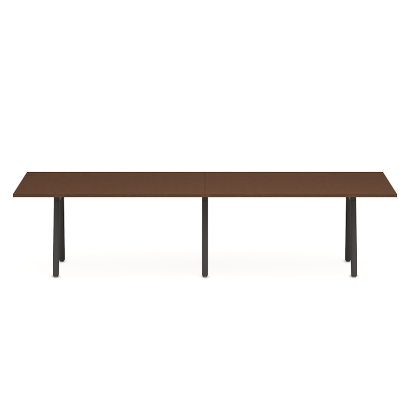 Series A Conference Table, Walnut, 124x42", Charcoal Legs,Walnut,hi-res image number 2.0