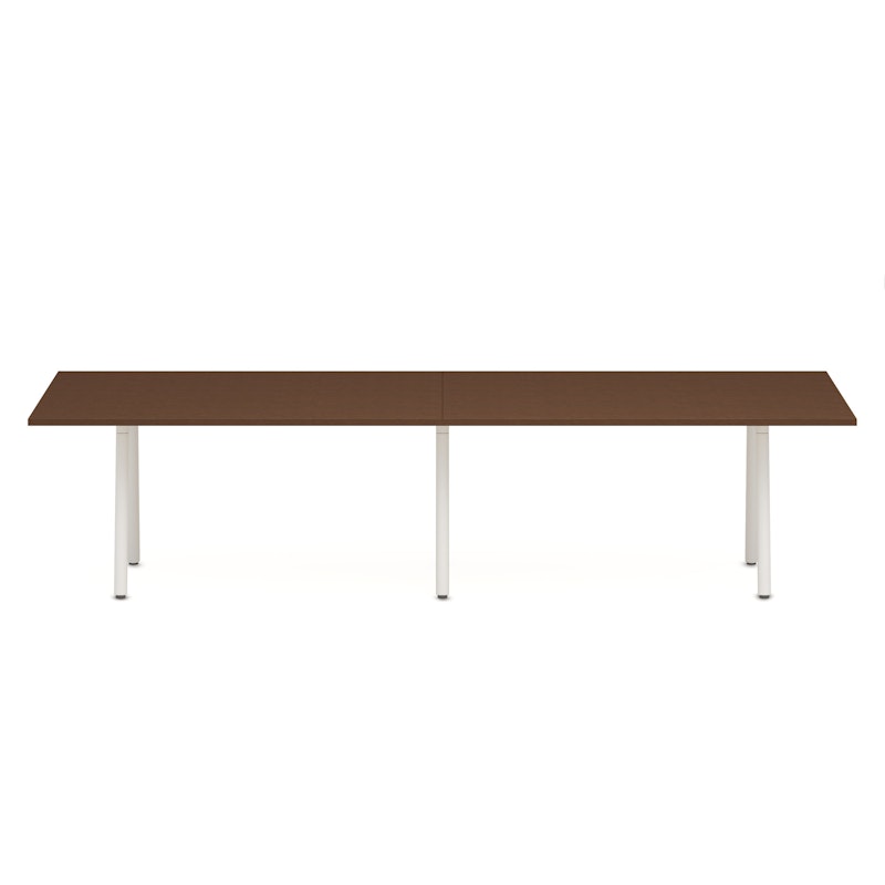 Series A Conference Table, Walnut, 124x42", White Legs,Walnut,hi-res image number 2.0