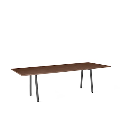 Series A Conference Table, Walnut, 96x42", Charcoal Legs,Walnut,hi-res
