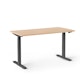Series L 2S Adjustable Height Single Desk, Natural Oak, 47", Charcoal Legs,Natural Oak,hi-res
