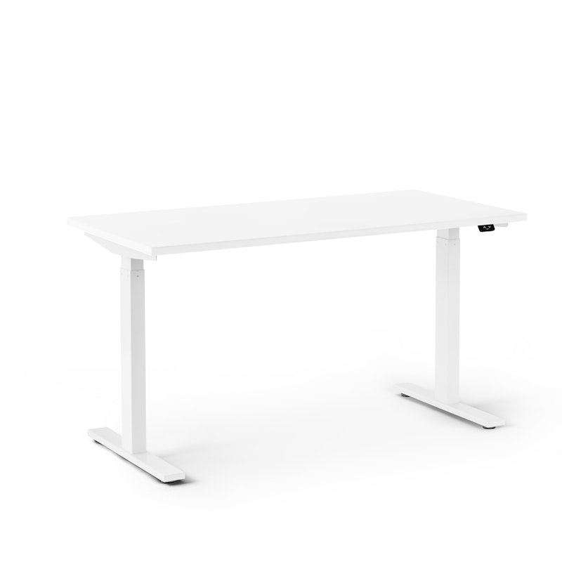 Series L 2S Adjustable Height Single Desk, White, 47", White Legs,White,hi-res image number 1.0