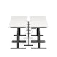 Series L Desk for 4 + Boom Power Rail, White, 47", Charcoal Legs,White,hi-res