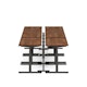 Series L Desk for 6 + Boom Power Rail, Walnut, 47", Charcoal Legs,Walnut,hi-res