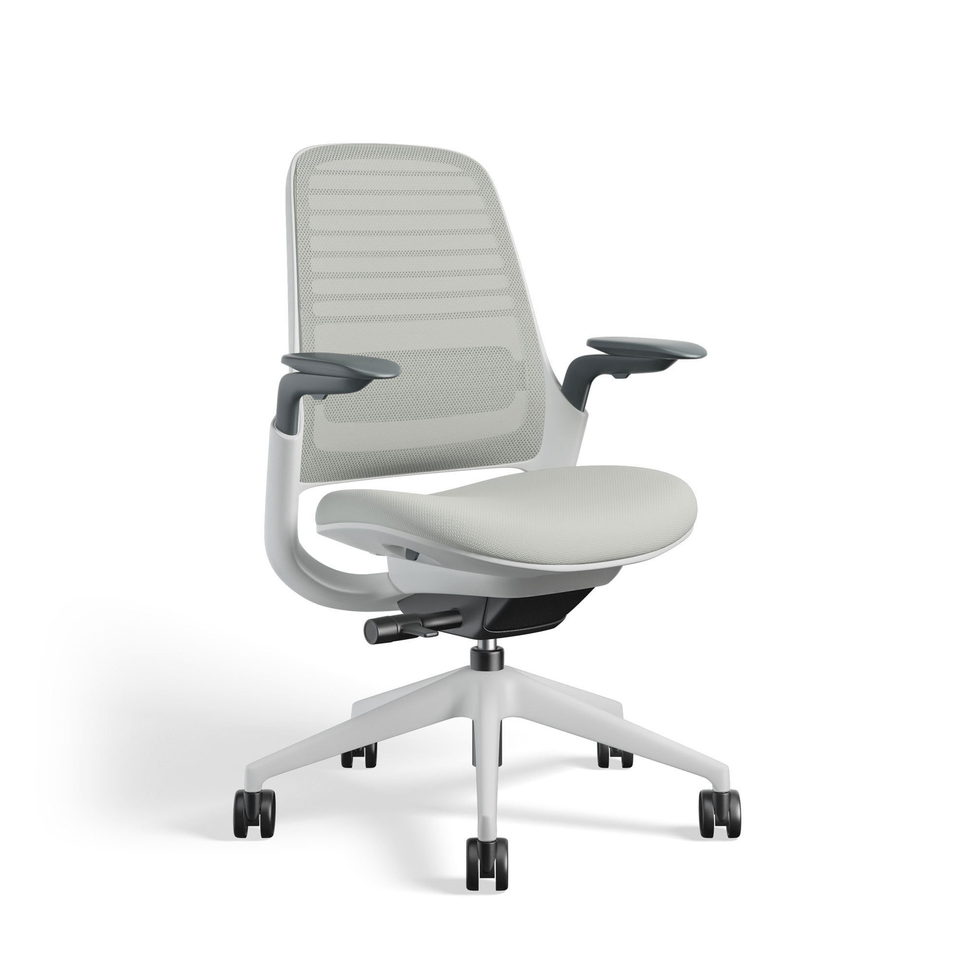 Gray Steelcase Series 1 Chair White Frame Office Furniture Poppin
