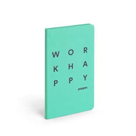 Turquoise Work Happy Hard Cover Journal
